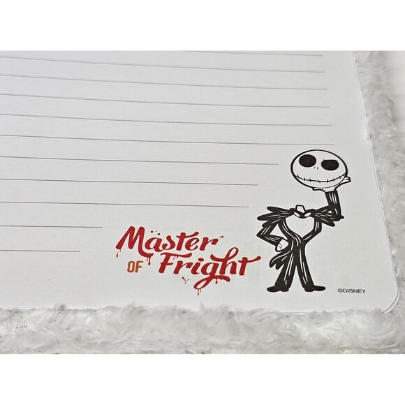Disney Nightmare Before Christmas Jack Skellington White Furry Journal Notebook - Picture 6 of 10